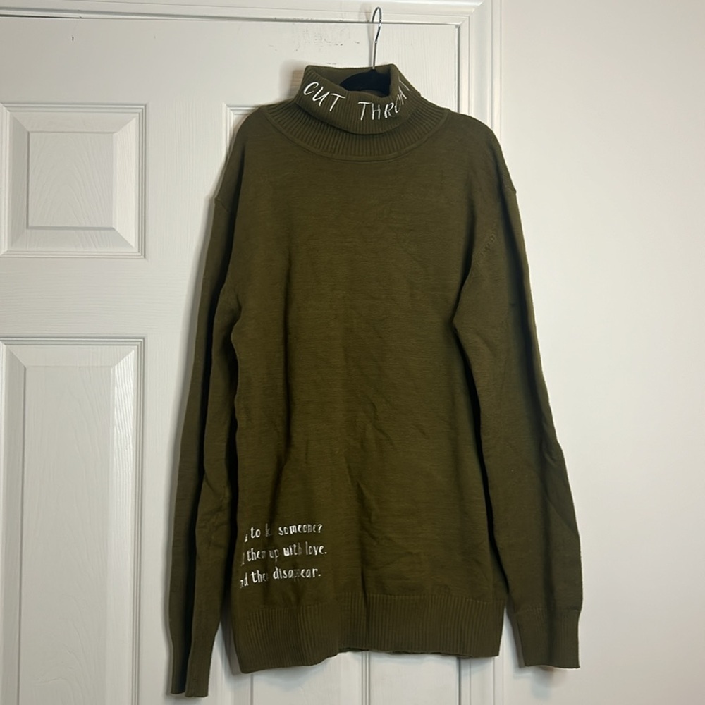 The Hideout Clothing (THC) Cut Throat turtleneck sweater Size Small